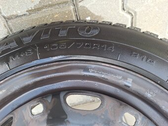 Disk 6x14 ET43 s pneumatikou Fulda 165/70 R14 - 4