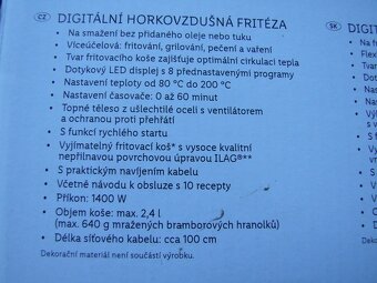 Digitální  fritéza SILVERCREST 1400W 2,4L - 4