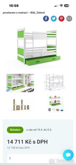 Dvoupatrová postel 200x90 - 4