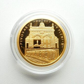 ČNB zlatá mince - Pivovar v Plzni - 1/4 oz (7,78g) - 4
