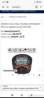 Detektor kovů - Max. hloubka vyhledávání 150 cm - digitální - 4