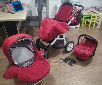 Kombinovaný kočárek 3v1 (vajíčko, hluboký, golf) - 4