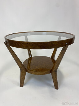 Luxusní stolek Kropáček - šelak, nové sklo, .. TOP - 4