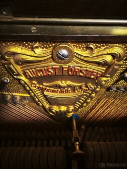 Pianino August Förster – mistrovský kousek německé řemeslné - 4