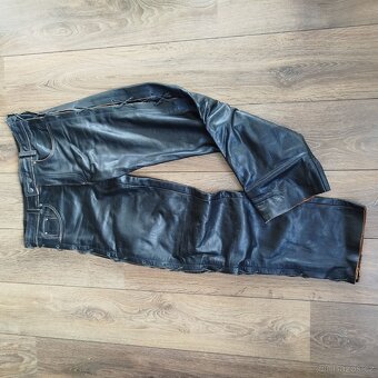 Kožené kalhoty ŠNĚROVÁKY PATINA vel. XL/34 - 4