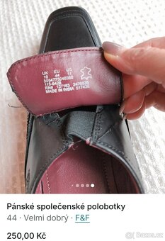 Pánské polobotky vel. 44 - 4