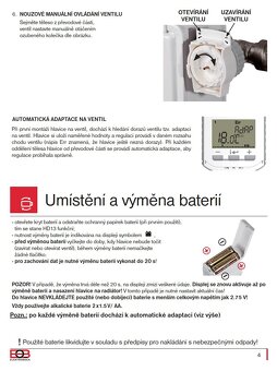 Digitální termostatická hlavice HD13 - 4
