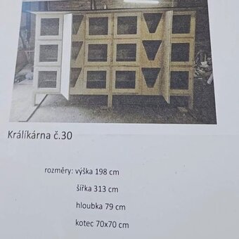 Kralikarna 12kotců krmné chodbičky - 4