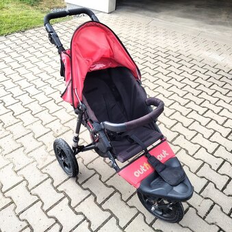 Kočárek OUTnABOUT Nipper single red červený včetně pláštěnky - 4