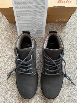 Nové pánské kožené zimní boty Baťa s kožichem - č. 42 - 4