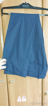 Pánský moderní oblek  - modrý - 4