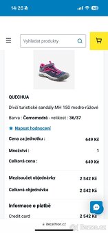PRODÁM DÍVČÍ TURISTICKÉ SANDÁLY, VEL. 36, JAKO NOVÉ - 4