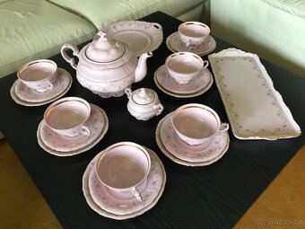 Čajová souprava z růžového porcelánu - 4