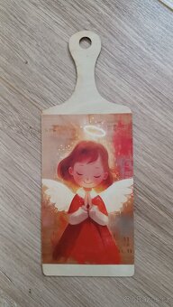 Dekorační prkénka anděl - 4