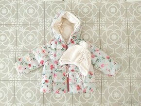 Kytičkovaná přechodová nádherná bunda Zara jarní jaro 92 - 4