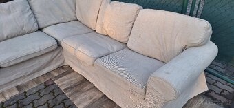 IKEA EKTORP rohová s potahem NORDVALLA - 4