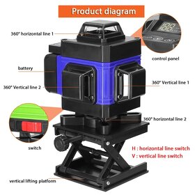 Poslední-Multifunkční 4D laser 16 čar 360° samonivelační - 4