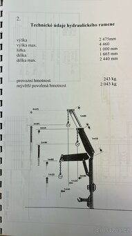 Nesené hydraulické rameno za traktor STP 1000 - 4