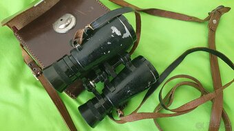 Starý dalekohled 6x40 s pouzdrem a Stará hračka - dělo na ka - 4
