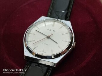 FUNKČNÍ CHROMOVANÉ HODINKY PRIM Z LET CCA 1980 - 4