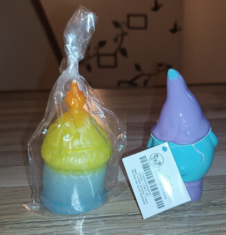 Vánoční svíčka Betlém + porcelánový skřítek - 4