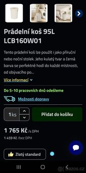 Nový prádelní koš na prádlo nebo hračky 95 litrů - 4