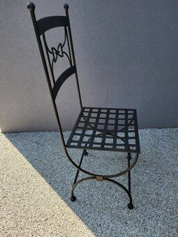 Kovová židle černá - 4