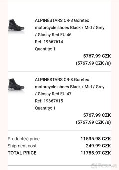 ALPINESTARS CR-8 Goretex EURO 46 US12.5 - 4