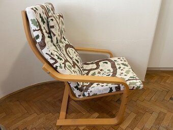 IKEA POÄNG křeslo – bříza, originální potah - 4