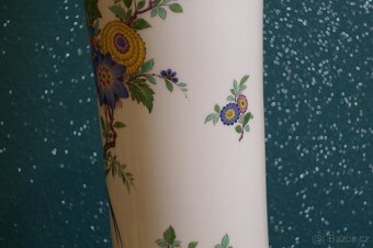 Velká míšeňská porcelánová váza Indický barevný rajský pták, - 4