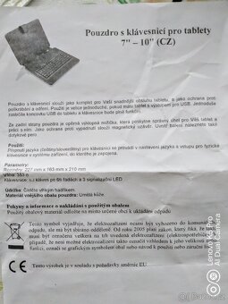 Pouzdro s USB klávesnicí pro tablet 7"-10", nové - 4