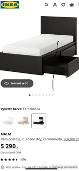 Ikea - postel Malm 90x200 - 4