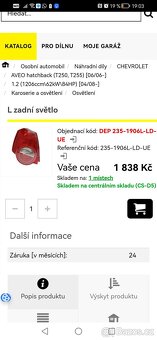 Světlo Chevrolet Aveo - 4