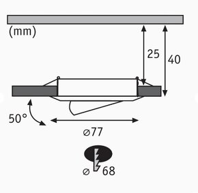 Podhledové svítidlo Paulmann, sada 3x LED 3,8 W, NOVÉ - 4