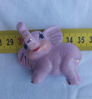 zvířátka z růžového porcelánu, figurky - 4