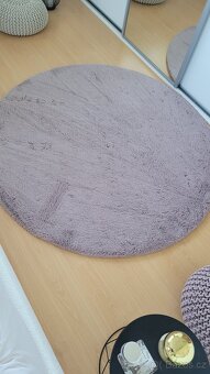 Moderní kulatý koberec BUNNY průměr 160 cm, vysoký vlas - 4