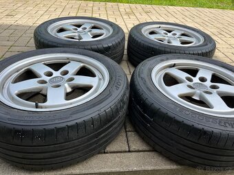 4x alu disky 5x112 R16, letní pneu 50% - 4