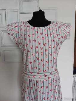 Bavlněné šaty s kotvami - 4