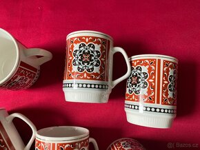 hrneček retro hrneček starý hrneček červený mandala - 4