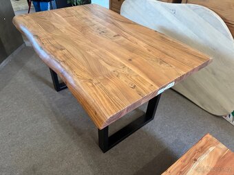 Luxusní NOVÝ Jídelní stůl Edge 140×90 XL akácie - 4