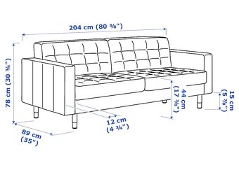 Pohovka Landskrona (Ikea) - kůže - 4