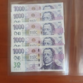 Prodám bankovky s pŕitiskem 1000czk - 4