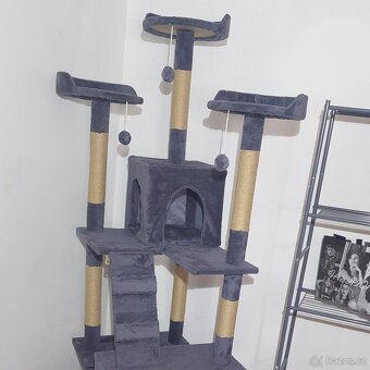 Tmavě šedé škrabadlo pro kočky 185 cm - nové - 4