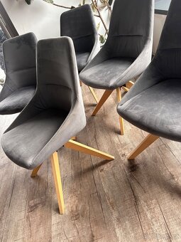 Jídelní kuchyňské čalouněné židle, křesla 8 kusů - 4