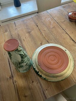 Keramická váza talíř - 4