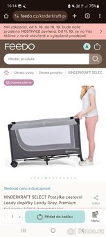 Dětská postýlka+matrace, cestovní postýlka+m, plyš. housenka - 4