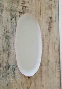 Velký vintage porcelánový talíř na hlavní chod, dezerty - 4