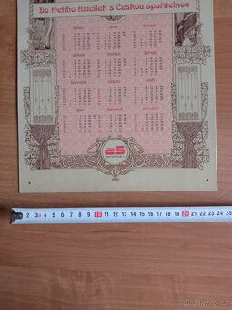 Plechová cedule kalendář Spořitelny r.2000 - 4