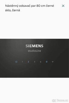 Nový nástěnný odsavač SIEMENS STUDIO LINE IQ 500, černé sklo - 4