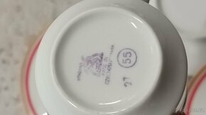 Porcelánové hrníčky a talířky 9 kusů Bohemia - 4